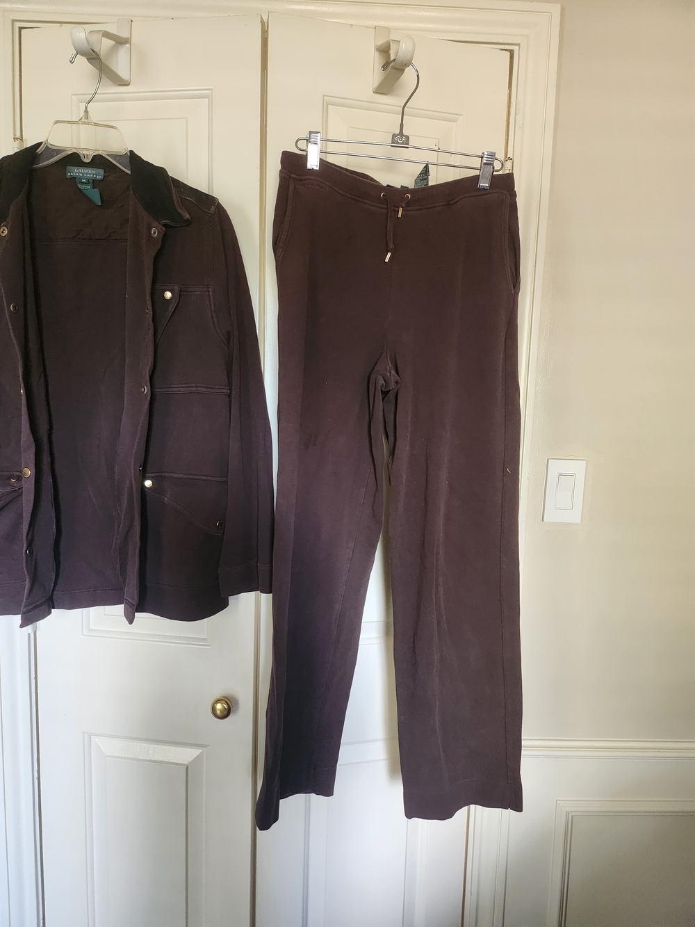 Lauren Ralph Lauren Dark Brown Drawstring Sweatpants
